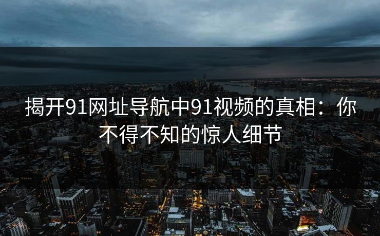 揭开91网址导航中91视频的真相：你不得不知的惊人细节