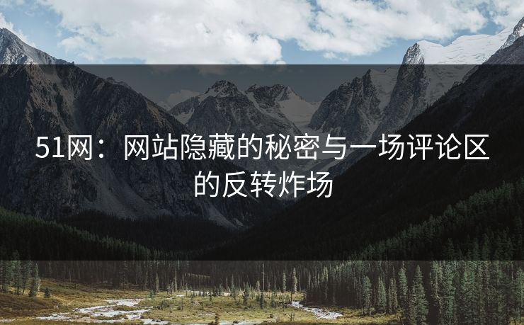 51网：网站隐藏的秘密与一场评论区的反转炸场